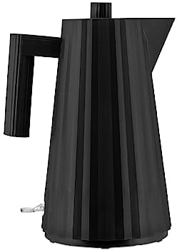 Alessi Plissé MDL06 B/UK - Hervidor Eléctrico de Design, en Resina Termoplástica, Enchufe Inglés 2400W, 170cl, Negro