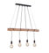SellTec Pendelleuchte Vintage aus metall & Holz | Rustikale Hängelampe in Schwarz/Braun, Industrial Pendellampe | Moderne Hängeleuchte 4-flammig, Retro-Look (E27 ohne Leuchtmittel)