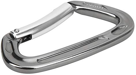 Biuzi Climbing Buckle, 1Pc KN-24-7-7 Outdoor Climbing Carabiner Key Chain Clip Keyring Snap Hook Automatic Locking Buckle for Camping Mountaineering(Gray)