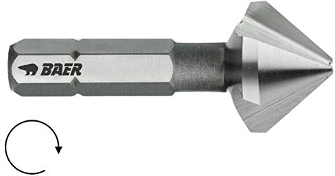 BAER - Svasatore conico HSSG, 90°, 10,4 mm (per M 5), per avvitatore a batteria