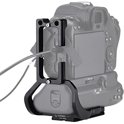 SUNWAYFOTO PCL-R5G Custom L-Halterung für Canon EOS R5/R6 mit Batteriegriff BG-R10 Arca RRS kompatibel