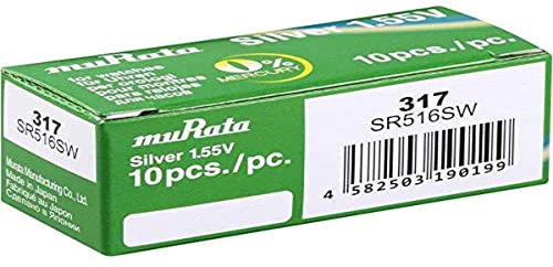 Murata SR516SW-PBWW Knopfzelle 317 Silberoxid 11.5 mAh 1.55V 10St.