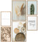 Papierschmiede® Mood Poster Set Little Boho Things, Bilder Set mit Rahmen (Farbe wählbar) Wohnzimmer Deko Modern, 2x A4 & 4x A5, decoration boho style Kaktus Grün Natur