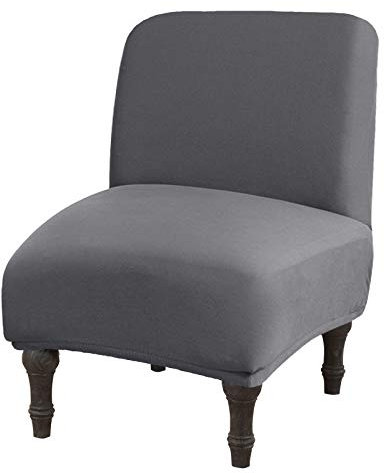 SHILINTONG Stuhlbezug ohne Armlehnen, Übergröße, dehnbarer Stoff, universell, Wohnzimmer, dekorativer Stuhlbezug, Zuhause, Hotel, Wohnzimmer, Schlafzimmer (Grau)