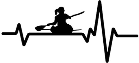Bhysfenhgttvv 3 stücke Autoaufkleber17CM * 15,1CM Kajak Kanu Paddel Meer Ozean Fluss Rafting Vinyl Auto Aufkleber Schwarz