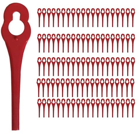 Odashen Lot de 100 lames de rechange en plastique pour tondeuse sans fil Florabest FRTA 20A1 83 mm