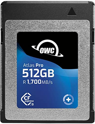 OWC 512 GB Atlas Pro Hochleistungs-CFexpress Typ B Speicherkarte, professionelle Qualität, CFX-Medien mit hoher Kapazität mit superschnellem RAW-Bild und Videoaufnahmen in Kinoqualität