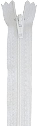 WedDecor YKK Cerniera in nylon bianco con estremità chiusa, denti in metallo resistente, cerniera da cucito per borse, borse, abiti, artigianato, gonne da cucito fai da te, bagagli, pantaloni, 20 cm,