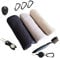 Golfhandtuch Magnetisch + Golf Club Bürste + Pitchgabel im Set - 3 x Golf Towel 60x40cm Mikrofaser Golfhandtücher Waffel Muster inklusive Magnet Clip (Pitchgabel Schwarz)