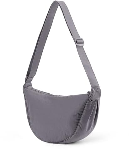 GSenhui Crossbody Bag Damen Halbmond Schultertasche, Hobo Halfmoon Bag Einfarbige Umhängetasche Damen Kleine für Damen Reisen