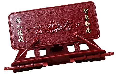 Ciieeo Bücherregal Verstellbarer Ständer Bibel Holztisch Tablettdekor Vintage- Verstellbarer Schreibtisch Antikes Bücherstand Klassisch Plastik Büro Buddhistische Lieferungen