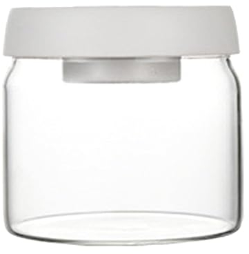 Stockage hermétique des aliments sous vide, boîte à café sous vide, bocal de stockage frais avec couvercles, pichet scellé sous vide for bonbons, céréales, pâtes, biscuits, blanc 1200 ml/1004 ( Color