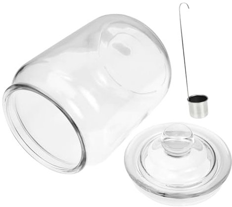 PRETYZOOM Airtight Glass Wine Pot for Home Brewed Fruit Wine Juice Preserving Jar Multi-Functional Kitchen Container Lid