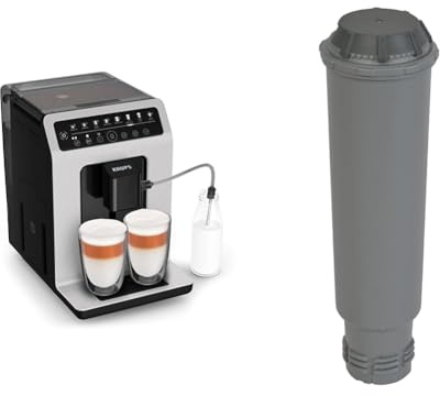 Krups Evidence ECOdesign Kaffeevollautomat mit Milchschlauch & Claris Wasserfilter-Kartusche | F0880 Kaffeevollautomaten | Espresso-/Kaffeemaschinenzubehör, 1 Stück (1er Pack)