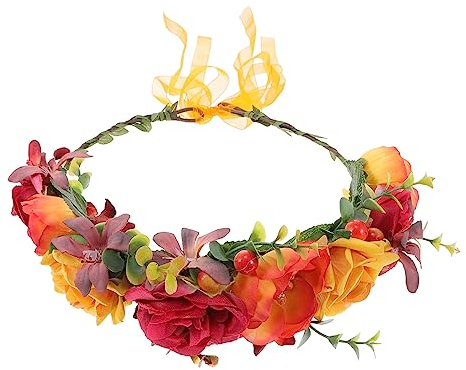 DOITOOL Haarreif Braut Rose Kopfbedeckung Gefälschte Kranz Stirnband Für Party Hochzeit Verlobung