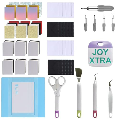 LOPASA Starter-Set für Cricut Joy Xtra-Maschine, extra Paket für Anfänger, 21,6 x 30,5 cm, Zubehör und Zubehör für Anfänger, alle wichtigen Werkzeuge und Materialien (Kartenherstellungspaket)