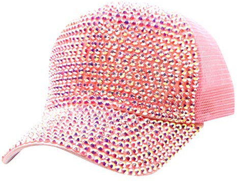 Flower Topee Fashion Cap Baseball Denim Mann Frauen Cap Bestickte Baseballmützen Cap Holder (Pink, One Size)