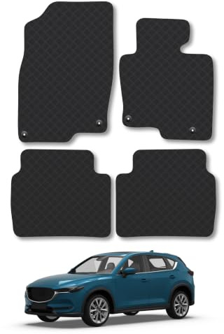 Mazda CX-5 (2017+) 3mm Rubber Car Mats | Tailored Fit Durable Floor Mats Full Coverage Protection Waterproof Accessories Easy Clean Anti Slip Made in the UK