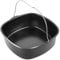 Yetaha 22 x 22 x 10 cm Hot Air Fryer Accessories Baking Mould for HD9925 HD9860 HD9905/01 Airfryer, Square Iron Air Fryer Cake Tin, Dishwasher Safe with Non-Stick Coating