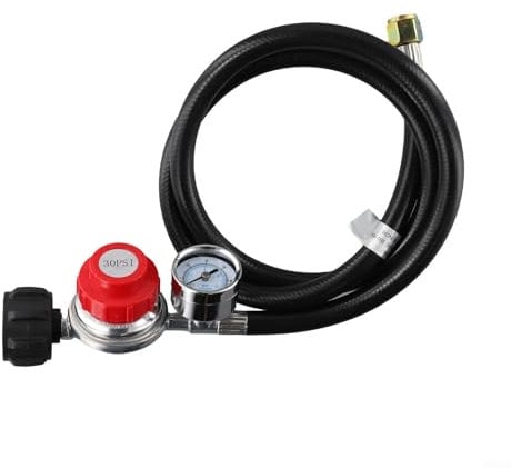 Regolatore di gas propano regolabile con un intervallo di pressione di 0-30 PSI, 1 pz collegare il tubo di testa di conversione del cilindro, barbecue grill serbatoio Barb