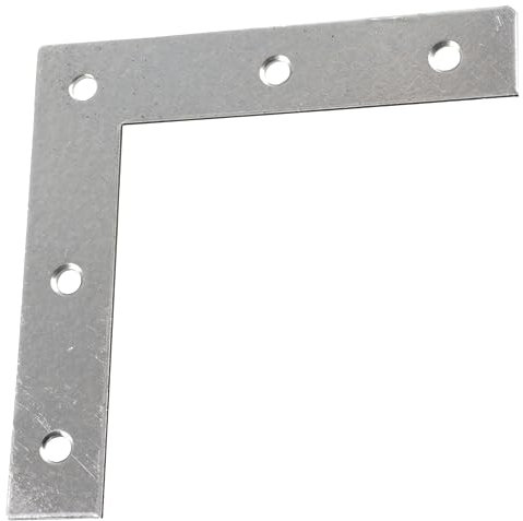 AERZETIX - C76199 - Juego de 12 escuadras de fijación en forma de ''L'' 100x100x20x1.8mm planos perforados con 5 agujeros - en acero galvanizado - placa de unión en ángulo recto