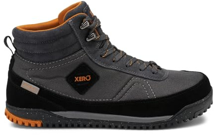 Xero Shoes Men's Ridgeway Barefoot Hiking Boots, Black/Asphalt, 10