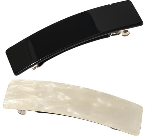 OQKAHIV 2 Stück Hair Barrettes Women, Französische Vintage Haarschmuck,Haarspangen Damen Dünnes Haar Haarspange Damen Französische Hair Clip Mittle Automatische Haarspange Für Feines Haar, für Mädchen