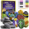 Blue Marble NATIONAL GEOGRAPHIC Kit de Peinture sur Galets – Kit de Loisirs Créatifs pour Enfants, Décore 15 Galets avec 10 Couleurs & Accessoires