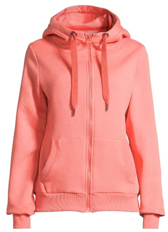 Salzhaut Damen Kapuzen-Sweatjacke Sööte – Kapuzenjacke Hoodie Shirtjacke mit Kapuze mit Kordelzug in Navy Größe 3XL