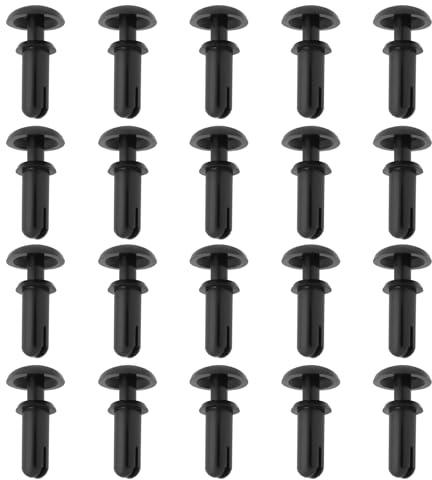 Be In Your Mind 20x Nylon-Dehnschrauben 6,4x12x3mm Lochdurchmesser 3,1mm Kompatibel mit Surron Geländewagen Elektrofahrzeug Nietstifte Schwarzer Kunststoff