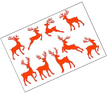 BESTOYARD 1stück Elk-shaped Sticker Für Weihnachtsdekoration Fluoreszierender Wandaufkleber Für Party Und Festlichkeiten Für Fenster Türen Und Oberflächen