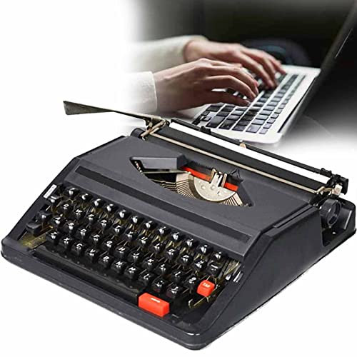 ERSINIAN Vintage-Schreibmaschine für nostalgischen Flow, altmodische Retro-Schreibmaschine mit Handbedienung, traditionelle tragbare Schreibmaschine