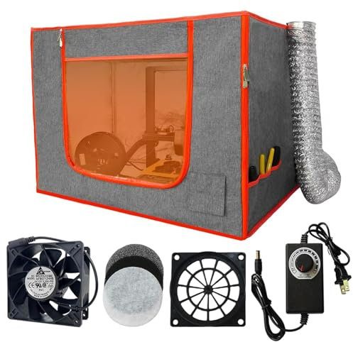 Dual-Position-Harz 3D-Drucker Gehäuse Abdeckung Zelt mit Verstellbarer Belüftung Auspuffventilator-Kit Kompatibel mit Creality Anycubic Elegoo Serie Mars 5 Ultra, Photon Mono 4 Harz UV 3D-Drucker