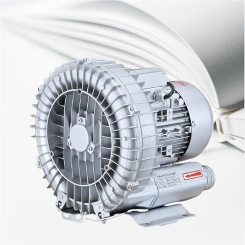 Ventilatore rigenerativo per acquacoltura, pompa per vuoto industriale monofase ad alta pressione da 120 W-1100 W, ventilatore a vortice per soffiaggio d'aria o aerazione delle(370W/0.5HP)
