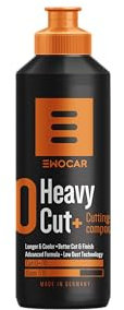 Ewocar Heavy Cut+ Auto Politur 250ml, Profi Autopolitur Kratzer Entfernen Extra Starke Schleifpaste mit P800 Schleifspuren Entfernung, Wasserbasiert Ohne Silikon Niedrig Staubend