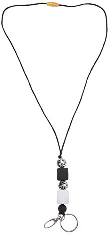 HOMSFOU Elegante Perlen-lanyard-halskette Für Ausweishalter Leichter Id Badge Holder Für Studenten Büroangestellte Ärzte Und Mehr Komfortabel Und Praktisch Im Einsatz