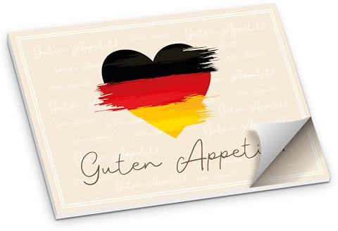 itenga Tischset Platzset mit Flaggenmotiv Ländermotiv I Papier I DIN A3 50 Blatt I ideal als Gedeckunterlage bei verschiedenen Anlässen Geburtstagen Mottopartys (Deutschland)