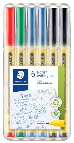 STAEDTLER Noris 307 writing pen Fineliner – 6er Set, sortiert