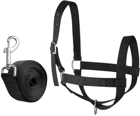Generisch Rinderseil Halfter | Kuh Halter Führseil Für Ausstellungen | Verstellbares Nylon Zubehör - Show Viehbedarf Für Ranch Weide Handling Training Kleine Rassen