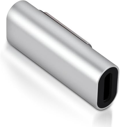 Diyuna USB C auf 3 Magnetischer Adapter, 140 W, Konverter Typ C Buchse auf 3, Schnellladung PD, kompatibel mit MacBook Pro/Air M1 M2 M3 M4 (14 Zoll / 16 Zoll), silberfarben