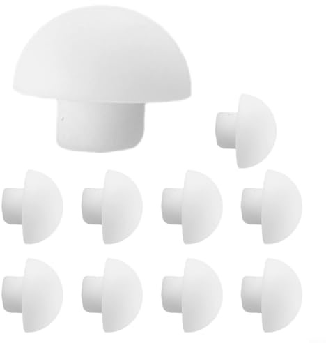 White Toilet Seat Bumpers, 10-Pack ABS+TPE Toilet Lid Cushions and Protectors for Most Toilet Brands, Bathroom Toilet Accessories with Strong Sticky for(10 x top cover cushion)