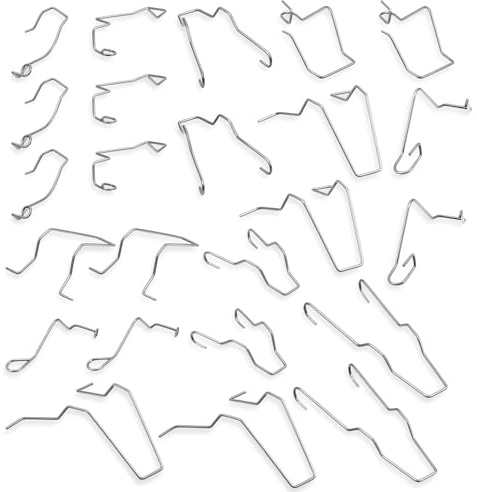 24 mollette di supporto per fari auto, clip di ricambio universali in acciaio al carbonio per lampadine H1, H3, H4, H7, grigio