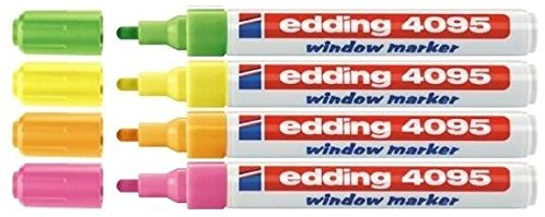 edding 4090-4095 Fenster-/Kreidemarker (2-3 mm, sortiert, 4)