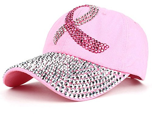 XRDSS Damen Baseball Cap Mädchen Frauen Strass Sommer Outdoor Kappe (Rosa)