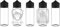 Chubby Gorilla V3 5 x 120ml PET-Flaschen - Einhornflasche - Flasche für E-Liquid - Tropfflaschen (klare Flasche mit Schwarz, 120 ml)