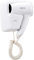 Bakaji Sèche-cheveux mural mural sèche-cheveux Puissance 1100 W Double vitesse sélectionnable Couleur blanche pour maison hôtel