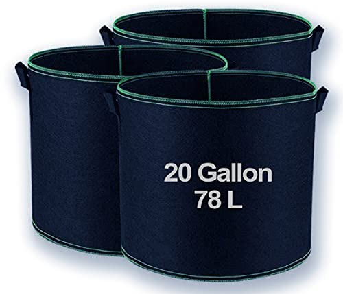 HYLONG Growing Bags(3-Pack) 78L Potato Grow Bags UK 20 Gallon Reusable Grow Bags - Potatoes and Tomatoes Planter Soft-sided Plant Pots for Vegetables