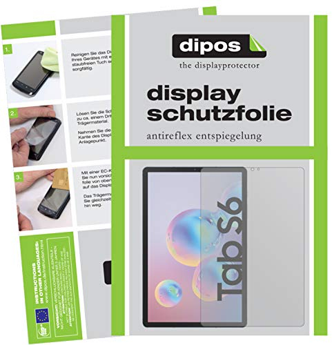 dipos I 2X Schutzfolie matt kompatibel mit Samsung Galaxy Tab S6 Folie Displayschutzfolie
