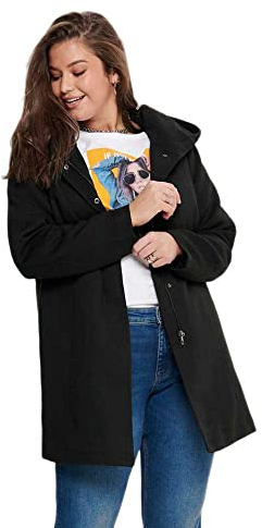 ONLY Carmakoma Carsedona Light Coat Otw Giubbotto, Nero (Black Black), Medium (Taglia Unica: M-46/48) Donna