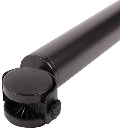 Tischbein Möbelbein Möbelfuss einzeln auf Rolle mit Bremse ø 50mm Gesamthöhe 710mm in 5 verschiedenen Farben (Schwarz)